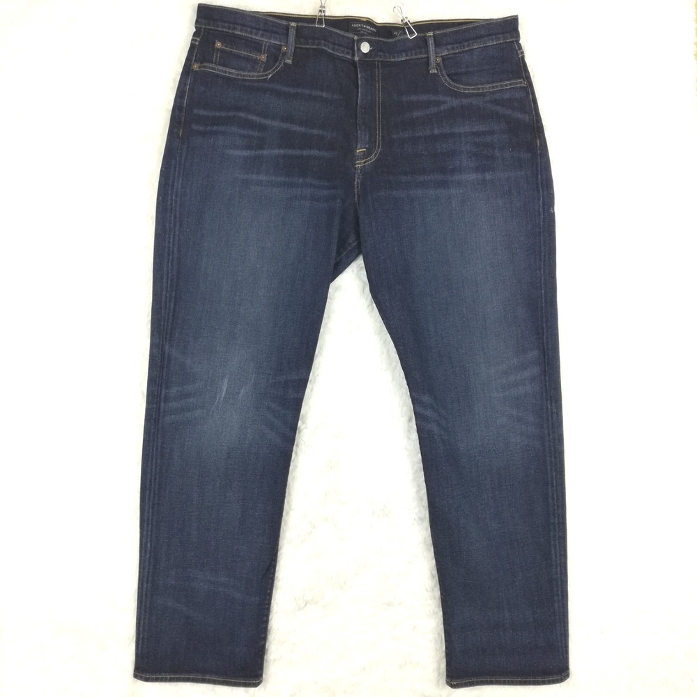 Lucky Brand Mens Jeans 363 Vintage Straight Leg Blue Denim Dark Wash 42x32